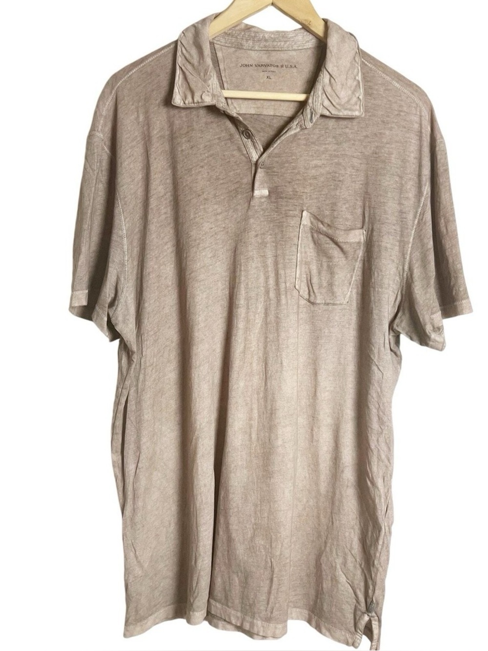 John Varvatos acid wash cotton polo